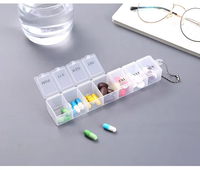 Vente en gros de boîtes à pilules pour 7 jours, organisateur de pilules en plastique, boîte à pilules, distributeur de pilules, boîte de rangement pour médicaments