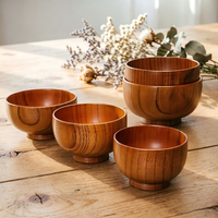 Bol à nouilles instantanées anti-brûlure épais de style japonais, vaisselle de table domestique, bol à soupe chinois en bois – Vente chaude