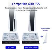 Support de contrôleur de console original en gros, station de charge verticale, ventilateur de refroidissement pour Playstation 5 PS5