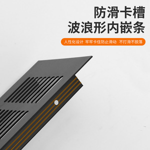 Cubierta de malla rectangular de aleación de aluminio Ying Sheng, color negro 65463, para armario, disipación de calor, decorativa - Product Image 3