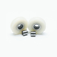 Rouleaux en nylon à gorge en U 10x38x10.5mm PA66 GF30 avec roulement NK1010 pour portes coulissantes