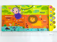 Livres audio interactifs sonores et tactiles pour l'éducation et l'éveil de la petite enfance avec couverture rigide et impression numérique