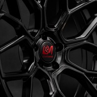 Nouvelle jante en alliage d'aluminium forgé à 10 branches, finition noir mat, certifiée DOT, logo personnalisé, jante de voiture 16-22 pouces 5x114.3