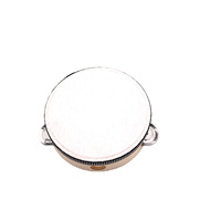 Eco-friendly Wooden Kids Tambourine Hand Held Percussion Drum Montessori Educational Orff Musical Instrument Single Row Metal