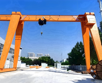 Pont roulant monopoutre électrique en structure d'acier certifié CE et ISO, capacité 5 tonnes, 10 tonnes, portée 15 mètres, avec palan de style européen