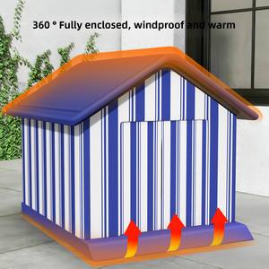 Grande niche isolée pour <span class=keywords><strong>chien</strong></span>, abri d'hiver imperméable pour grands chiens avec design résistant aux intempéries - Product Image 3