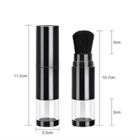 Marque privée noir professionnel brochas rechargeable personnalisé brosse kabuki