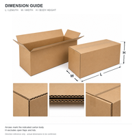 Boîte d'emballage en carton ondulé kraft sur mesure, longue, pour l'e-commerce, le déménagement, l'exportation, le stockage et la livraison