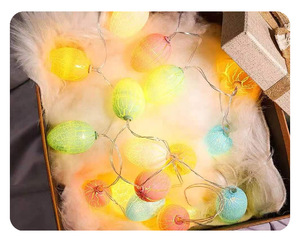 ไฟราว LED ตกแต่งรูปไข่อีสเตอร์สีสันสดใสหลอดไฟรูปไข่ไข่ไข่ไข่พีวีซีไฟวันหยุดแบบ USB - Product Image 6