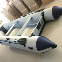 Bateau pneumatique pliable à coque flottante de 2,7 m pour la pêche et le canoë, avec plancher gonflable en aluminium de 9 pieds