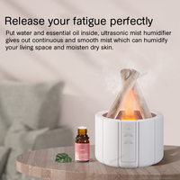 Diffuseur d'huiles essentielles Flamme Bonfire, aromathérapie, humidificateur d'air, 280 ml, diffuseur d'arômes à brume fraîche