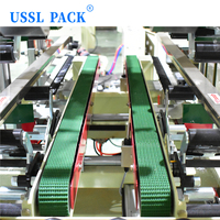AS723 Scelleuse automatique de cartons à quatre côtés, machine de traitement pour usine alimentaire, avec entraînement multi-moteurs et convoyage stable, pour grandes boîtes d'expédition