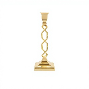 โต๊ะด้านบนงานแต่งงานกลางเชิงเทียนตกแต่งเสาทองเหลืองเชิงเทียน - Product Image 1