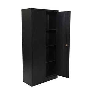 ตู้เก็บเอกสารเหล็กสีดำปรับระดับได้<span class=keywords><strong>2</strong></span>ประตู4ชั้นเก็บของได้ดีไซน์ทันสมัย - Product Image 1