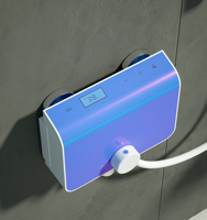 Ensemble de douche led intelligent ensemble de douche mural en laiton pour salle de bain ensemble de douche mitigeurs mural chaud froid robinet de salle de bain ensemble de douche