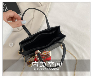 <span class=keywords><strong>Sac</strong></span> à bandoulière simple en cuir artificiel <span class=keywords><strong>noir</strong></span> <span class=keywords><strong>Sac</strong></span> à main fourre-tout de grande capacité avec écharpes - Product Image 6