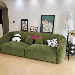 Yicheng Cream Vintage Style Valley Sofá Respaldo alto Sofá Fácil limpieza para sala de estar Sofá de ocio a la venta - Product Image 2