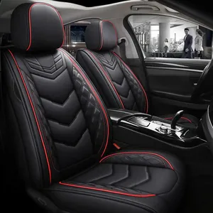 Housse de siège de voiture universelle en cuir PU, imperméable et respirante, protection de siège automobile pour la plupart des voitures, intérieurs de voitures de luxe haut de gamme - Product Image 1