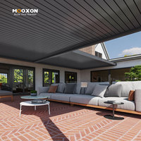 Pergola de jardin en aluminium avec toit étanche et télécommande
