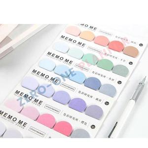 Özel yarı daire renk paleti planlayıcısı kağıt yapışkan not pano memo pad imi sayfa işaretleyici bayrak endeksi seti - Product Image 1