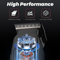 SiMAiSHEN T10 Motor Rotor Luar Tanpa Sikat 7000 Rpm Alat Cukur Rambut Pisau Metalurgi Bubuk Dapat Dilepas Pemangkas Elektrik Pria
