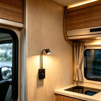 Luminaire intérieur en aluminium pour camping-car, 12-24V, lampe de lecture LED, variateur de lumière, interrupteur tactile, pour bateau, camping-car, caravane, projecteur
