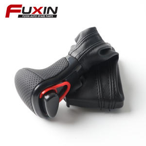 Para <span class=keywords><strong>Audi</strong></span> A4 B8 A4L Q5 2009-2015 <span class=keywords><strong>A5</strong></span> <span class=keywords><strong>2008</strong></span> A6 C6 2006-2011 A6L C7 2016-2018 Cubierta de perilla de cambio de marchas automática de cuero para coche - Product Image 3