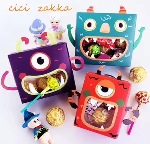 Boîte cadeau pour Halloween, figurines de monstre, boîte pour bonbons, Cookies, Mini boîte mignonne - Product Image 1