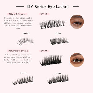 Free Samples Light Weight Thin Band Cluster <b>Lashes</b> Waterproof Wholesale Individual Eyelashes <b>Extensions</b> - Product Image 5