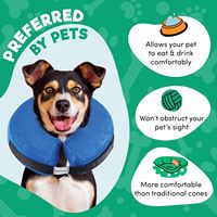 Collier gonflable anti-morsure et anti-léchage pour animaux de compagnie, collier souple pour chien, collier de récupération réglable pour le cou après une opération