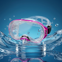 Masque de plongée commercial personnalisé, ovale, pour la pêche sous-marine, à large champ de vision, à faible volume, avec cadre en acier inoxydable, masque de plongée rond