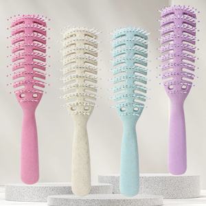 Peigne <span class=keywords><strong>à</strong></span> cheveux en plastique strié pour hommes, grand peigne <span class=keywords><strong>à</strong></span> démêler, pour cheveux gras, bouclés et volumineux, massage capillaire, usage professionnel en salon - Product Image 1