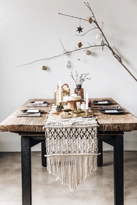 Style Boho tissé à la main coton macramé <span class=keywords><strong>dentelle</strong></span> <span class=keywords><strong>chemin</strong></span> <span class=keywords><strong>de</strong></span> <span class=keywords><strong>Table</strong></span> luxe Simple nordique <span class=keywords><strong>chemin</strong></span> <span class=keywords><strong>de</strong></span> <span class=keywords><strong>Table</strong></span> Boho - Product Image 3