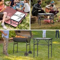 Tables de camping pliantes en alliage d'aluminium, légères, portables, pliables, rangement facile, directement de l'usine, pour la randonnée, le pique-nique, le jardin, la plage, les voyages