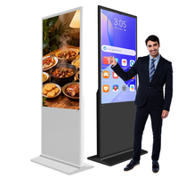 Kiosque d'affichage numérique vertical Android/Windows Wifi 49/55 pouces avec carte SIM, moniteur ultra large pour affichage numérique en intérieur