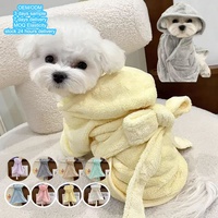 Peignoir pour animaux de compagnie pliable, absorbant, séchage rapide pour chiens, chats, petits animaux, utilisation en salle de bain, vêtements de luxe écologiques