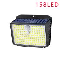 Lampe murale de sécurité solaire Radiant Beauty pour extérieur, garage, avec détecteur de mouvement infrarouge, 160-224 LED, triple tête séparée, IP65