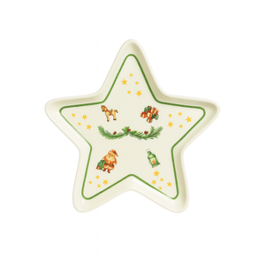 จานรูปดาว 34 ซม. ลายคริสต์มาส สำหรับงานเลี้ยง - Product Image 1