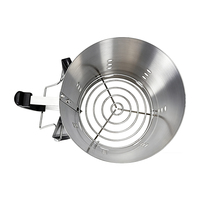 Allume-charbon rond en acier inoxydable Pinnovo pour barbecues au charbon, camping et usage extérieur
