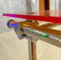 Présentoirs de table commerciaux en métal pliables et lavables, autoportants, à montage facile, avec surface polie pour table