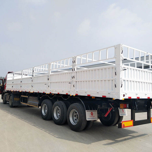 Semi-remorque à ridelles 3 essieux en acier, capacité de charge maximale 5-10 tonnes, pneus 12R22.5, neuve, fabrication Shandong - Product Image 3