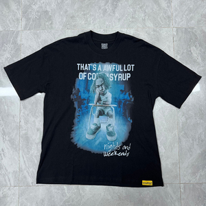 T-shirt graphique personnalisé « Sirop contre la toux » pour homme, style streetwear décontracté, 100 % coton, haute qualité - Product Image 2