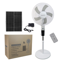Moteur extérieur 12v DC Panneau solaire 16 "Ventilateur debout avec chargement d'urgence
