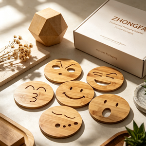 Bandeja Redonda Personalizada de Madera de Haya de 600 mm de Diámetro con Acabado Liso y Recubrimiento Natural, Bandeja Ecológica para Servir, Suministro Directo de Fábrica - Product Image 5