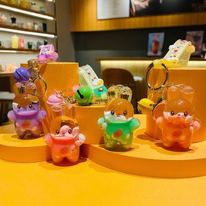 Nouveau Porte-clés Créatif Ours Mignon à Paillettes Liquides, Ballons Flottants Colorés, Pendentif de Sac pour Fille, Cadeaux - Product Image 1