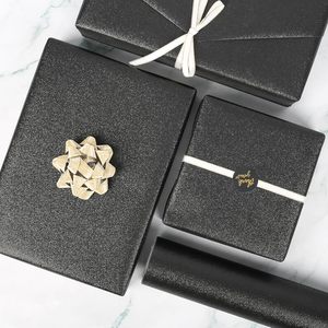 Glitter Wrapping <b>Paper</b> <b>Roll</b> 17in x 46.8 Sq Ft Sparkle Black For Birthday Gift Craft Eco Friendly - Product Image 6