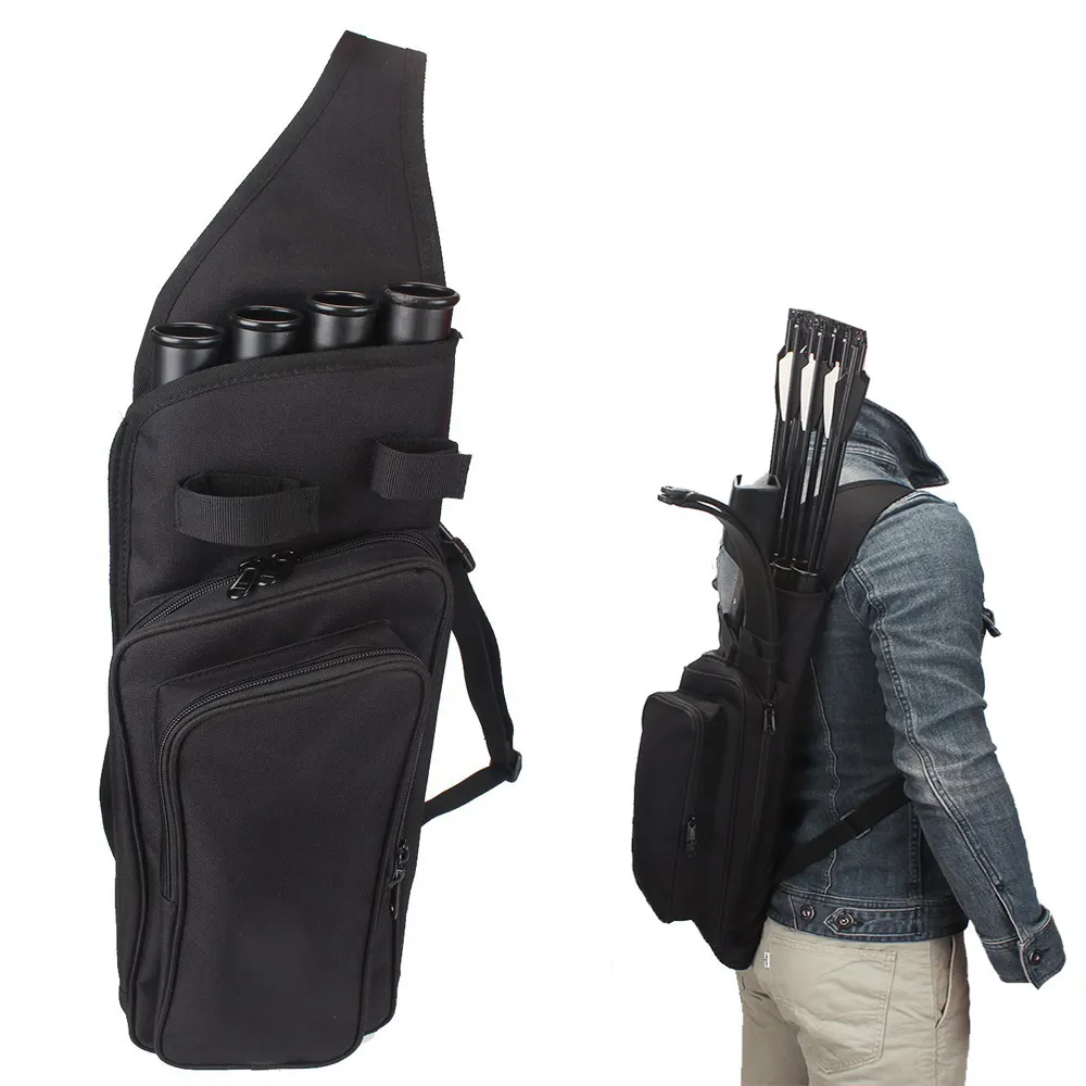 Hunting Slingshot Bag Cylindrical Arrows Pouch Support Storage Bag Shoulder Arrow Bag