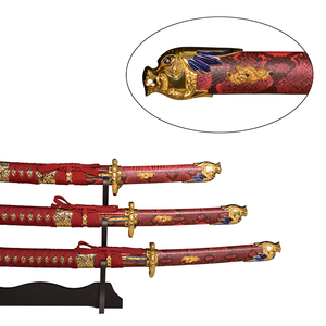 Popular 98cm/77cm/42cm conjunto de 3 piezas Katana decorativa <span class=keywords><strong>Dragon</strong></span>'s Kiss espada de juguete para venta al por mayor para regalo de colección - Product Image 3