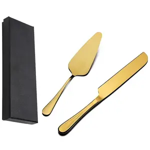 Bestseller Geburtstag Hochzeits torte Server Set Edelstahl Kuchen messer und Server Set mit Geschenk box für Party