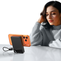 Batterie externe magnétique sans fil semi-solide portable haute capacité 10000mAh Qi2.2 25W avec câble intégré